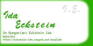 ida eckstein business card
